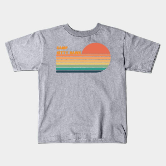 Camp Kitty Hawk Kids T-Shirt by Life Happens Tee Shop